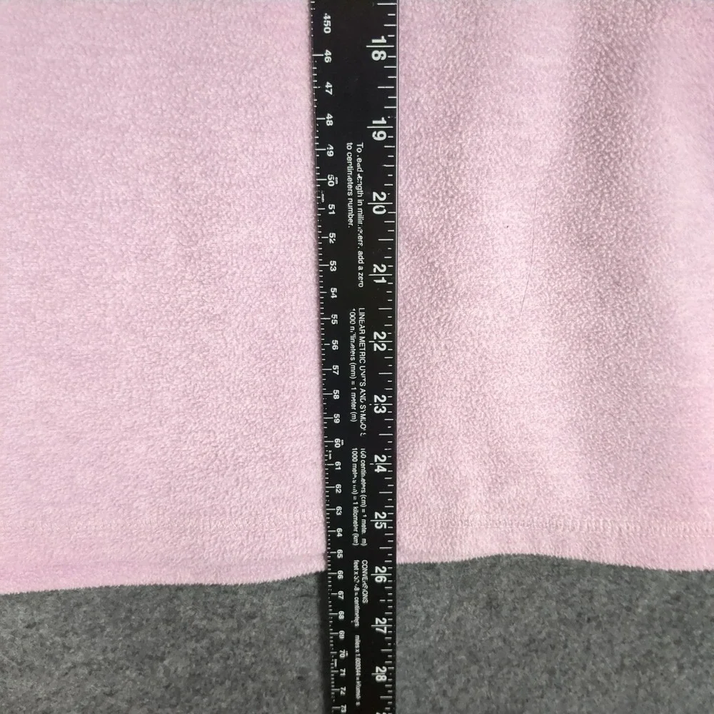 Eddie Bauer Womens Fleece Pullover 1/4 Zip Lavender Purple Mock Neck Size L